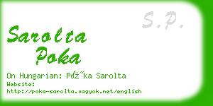 sarolta poka business card